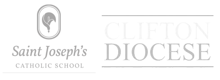 St Joseph's Catholic School logo next to Clifton Diocese logo