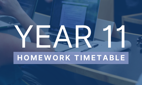 Year 11 homework timetable - click here to download