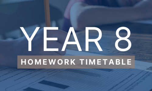 Year 8 homework timetable - click here to download