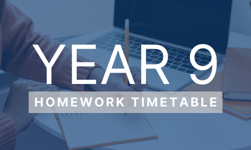 Year 9 homework timetable - click here to download