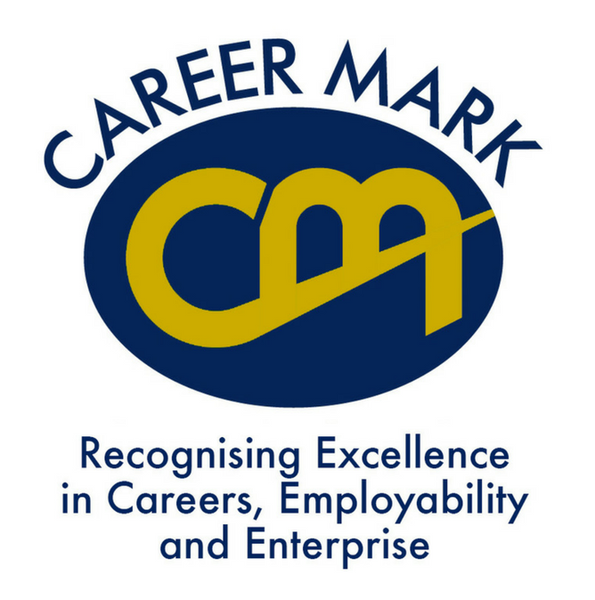 Career Mark logo. Text reads: Recognising Excellence in Careers, Employability and Enterprise - Gold Award