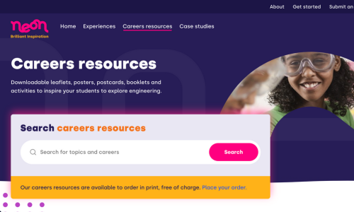 Screenshot of Neon Futures careers resources