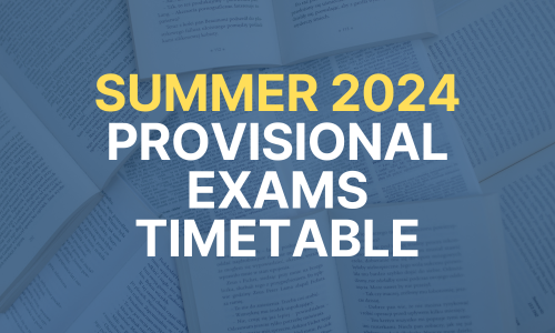 Summer 2023 exams timetable