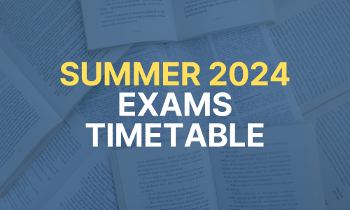 Summer 2023 exams timetable
